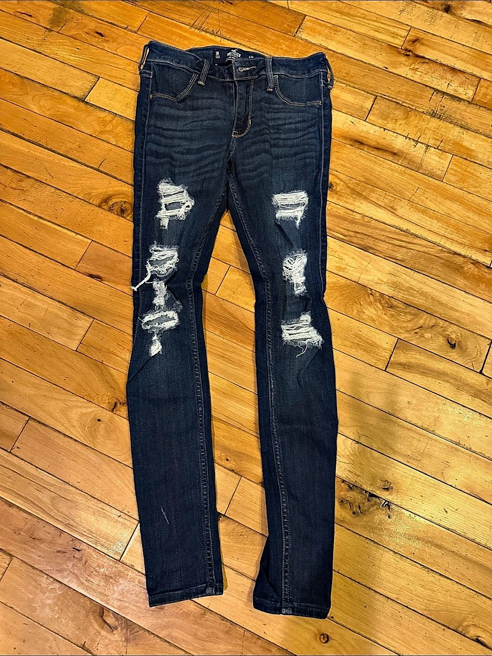 Hollister Mid-Rise Jean Legging Distressed Blue Waist 26 Length 28